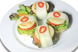 Singkong Saus Nanas atau Hamburger Singkong
