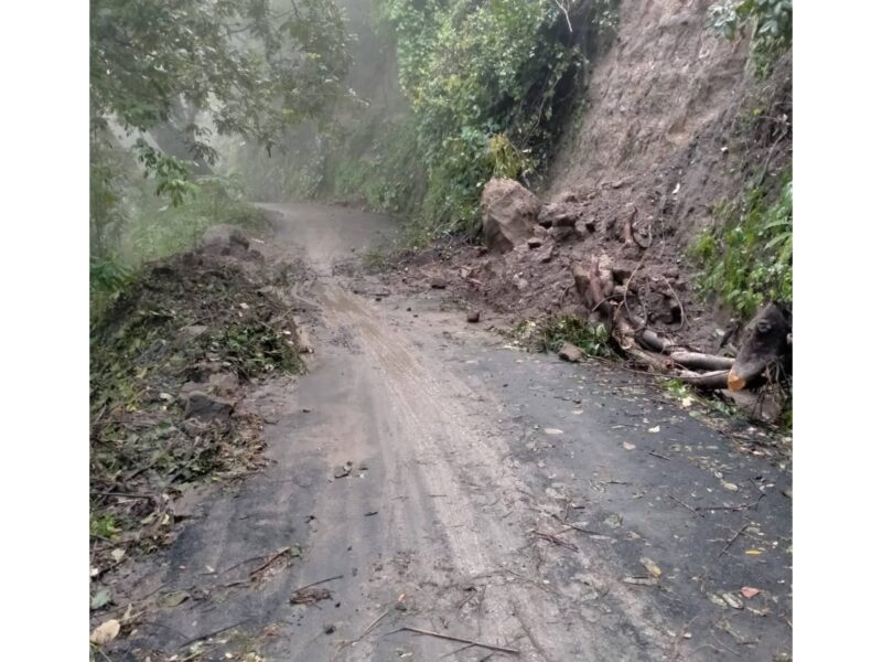 Tanah Longsor Tutup Jalan Desa Sumberbendo Madiun