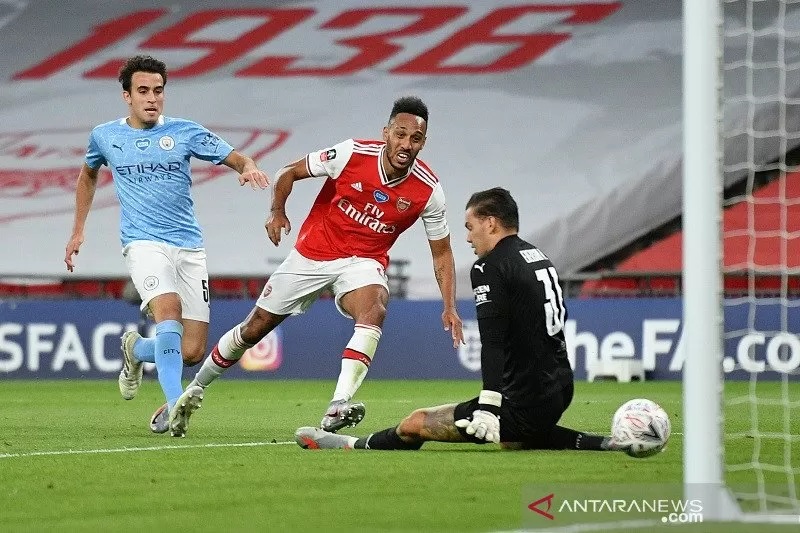 Dua Gol Aubameyang ke Gawang City, Bawa Arsenal ke Final Piala FA