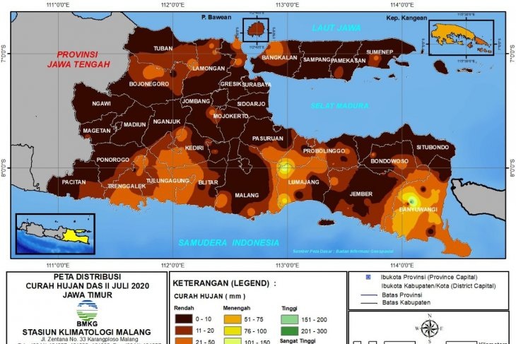 BMKG : Puncak musim kemarau Jatim diprakirakan Agustus