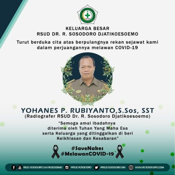 Innalillahi…Nakes RSUD Bojonegoro Meninggal Karena Covid-19