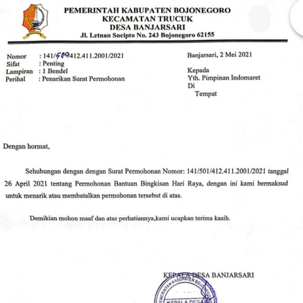 Waduh, Kades di Bojonegoro Minta THR ke Minimarket