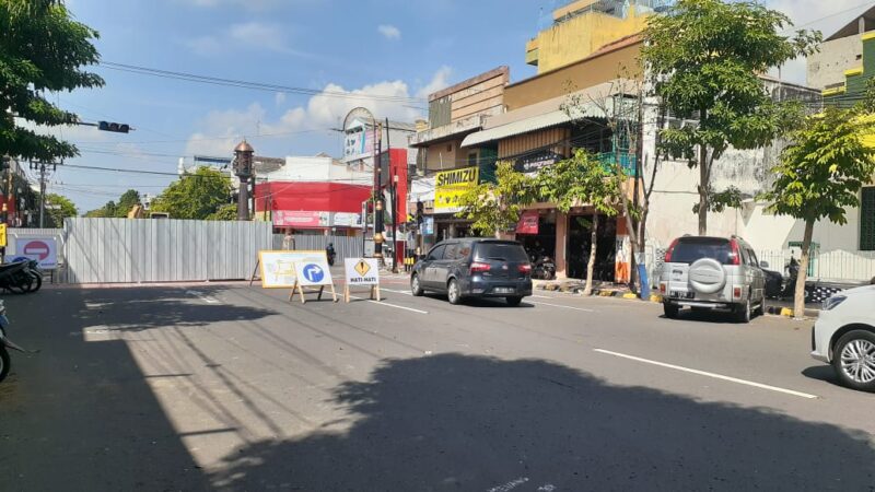 Titik Nol KM Dibangun, Arus Lalu Lintas di Kawasan Tugu Madiun Terdampak