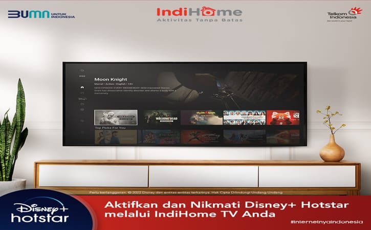Asyik, Pelanggan Bisa Nikmati Disney+ Hotstar di STB IndiHome TV