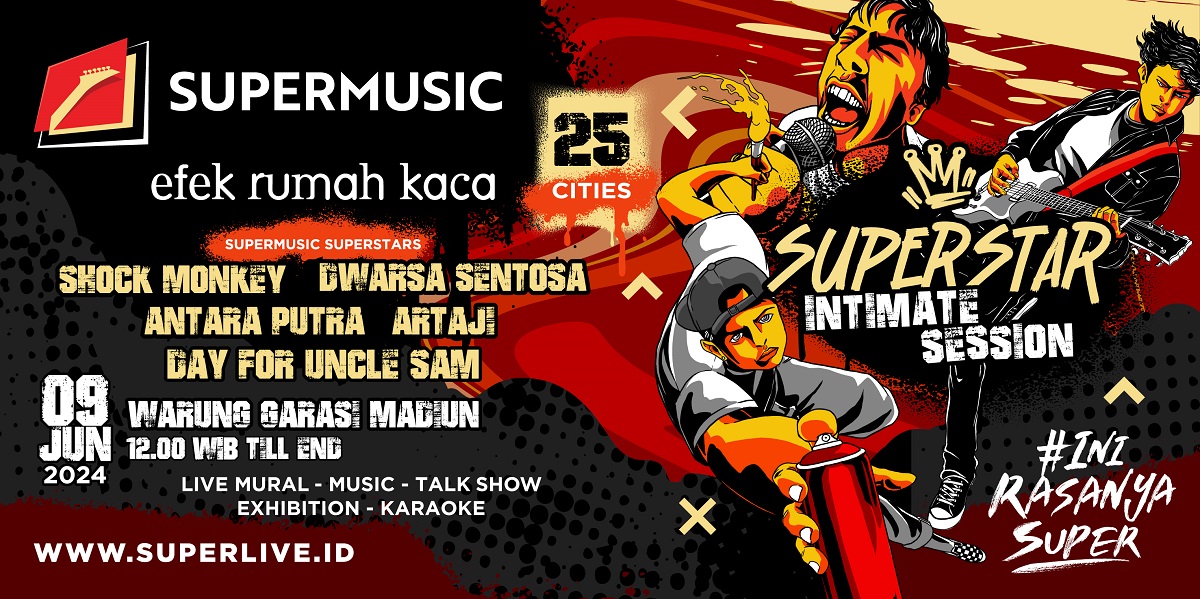 9 Juni, Efek Rumah Kaca Supermusic Superstar Intimate Session 2024 Tampil di Madiun