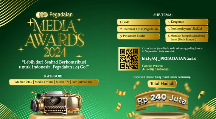 Pegadaian Media Awards 2024 Resmi Digelar, Berhadiah Total Ratusan Juta Rupiah!