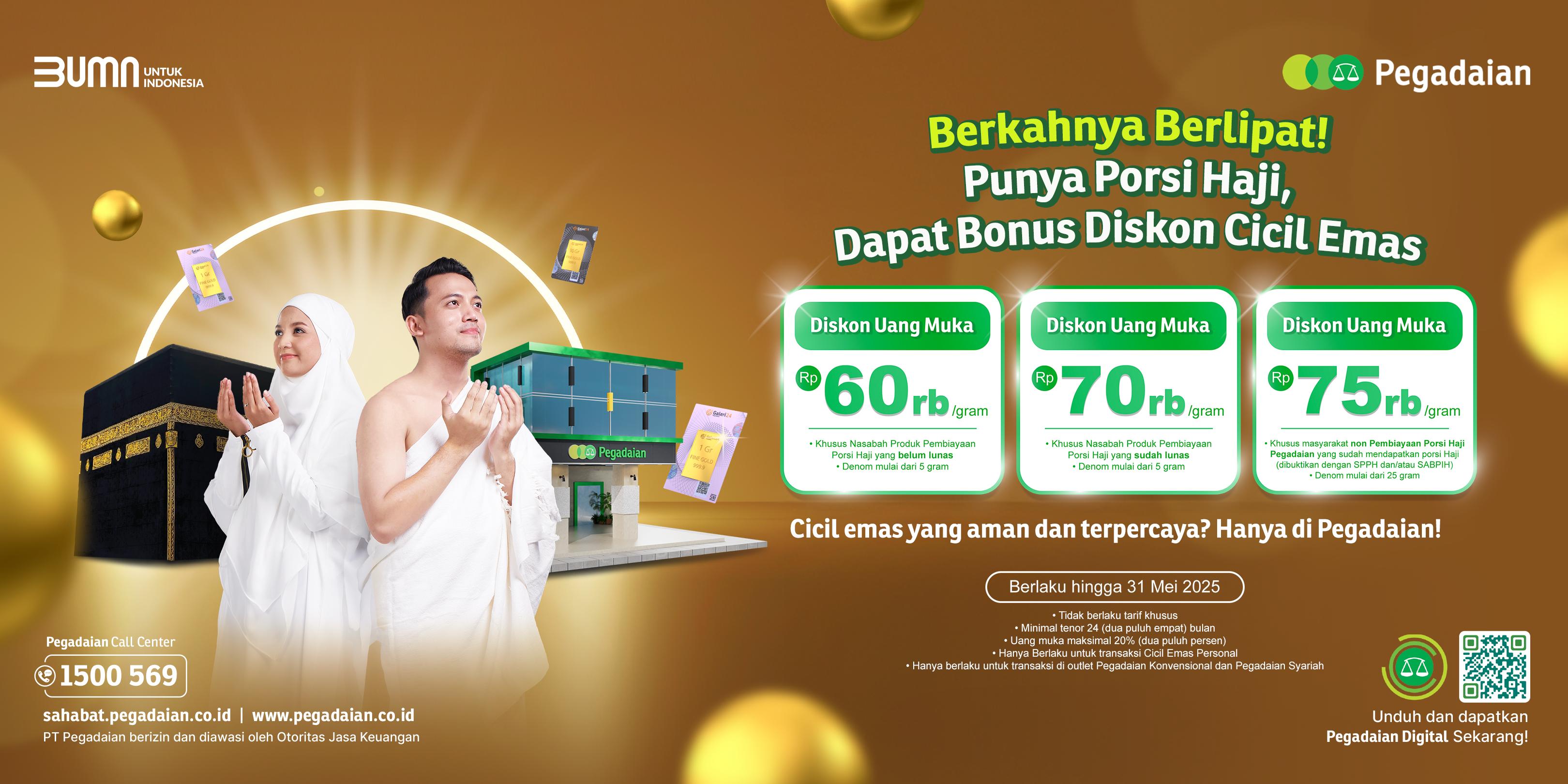 Cicil Emas di Pegadaian Dapat Diskon Uang Muka, Simak di Sini Caranya!