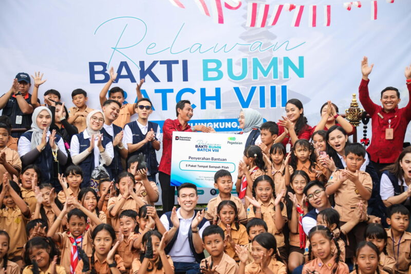 Kolaborasi Pegadaian & Relawan Bakti BUMN Batch VIII, Bangun Desa Aan di Bali Lebih Mandiri