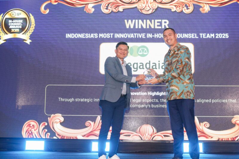Perkuat Integritas dan Inovasi Hukum, Divisi Legal PT Pegadaian Raih Penghargaan Indonesia’s In-House Counsel Awards 2025