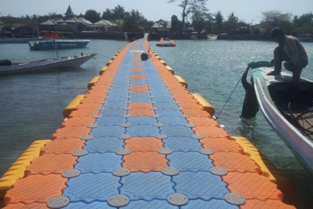 Proyek Jembatan Apung di sungai Citanduy, Cilacap