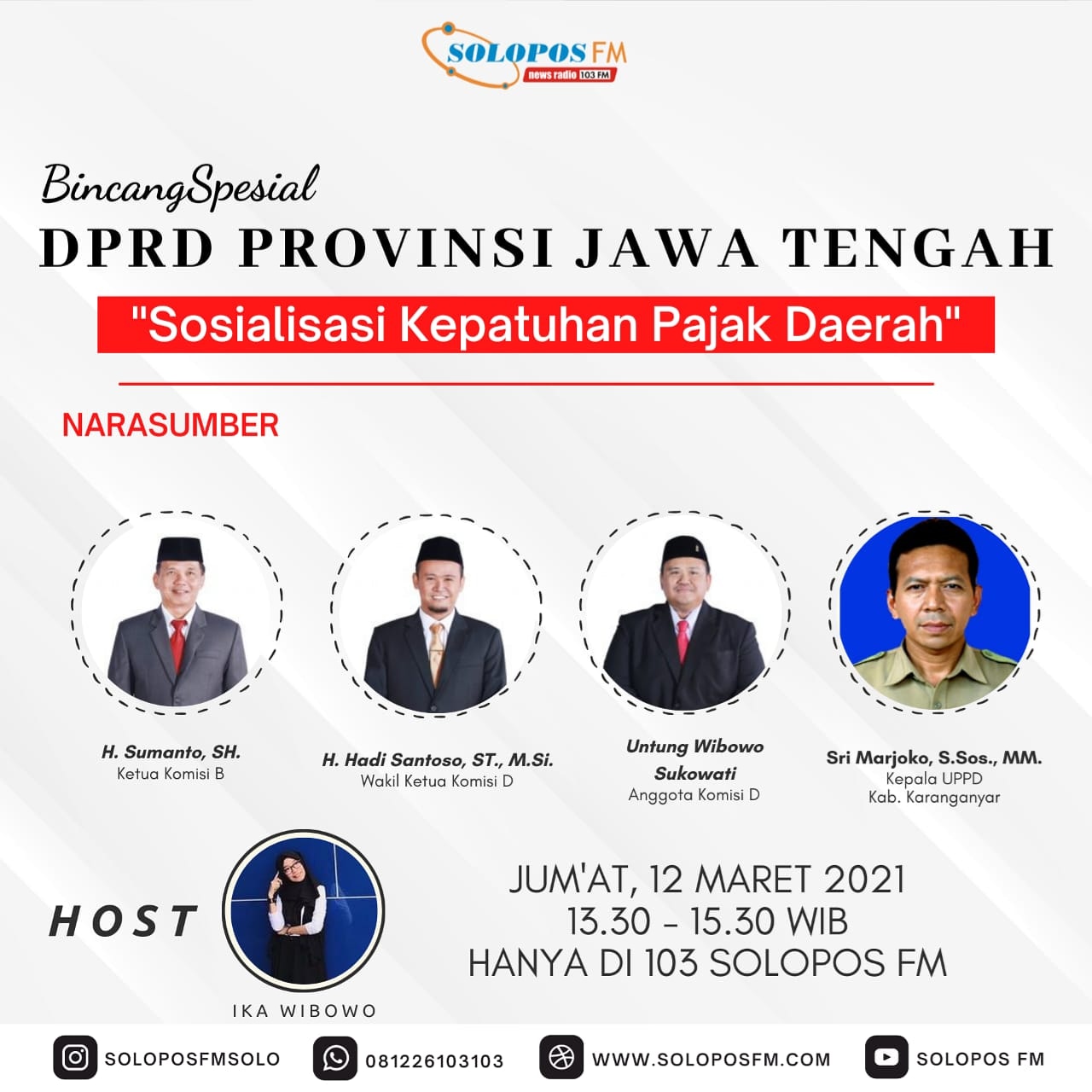 Sosialisasi Kepatuhan Pajak Daerah Bersama DPRD Jateng Dan Samsat Karanganyar