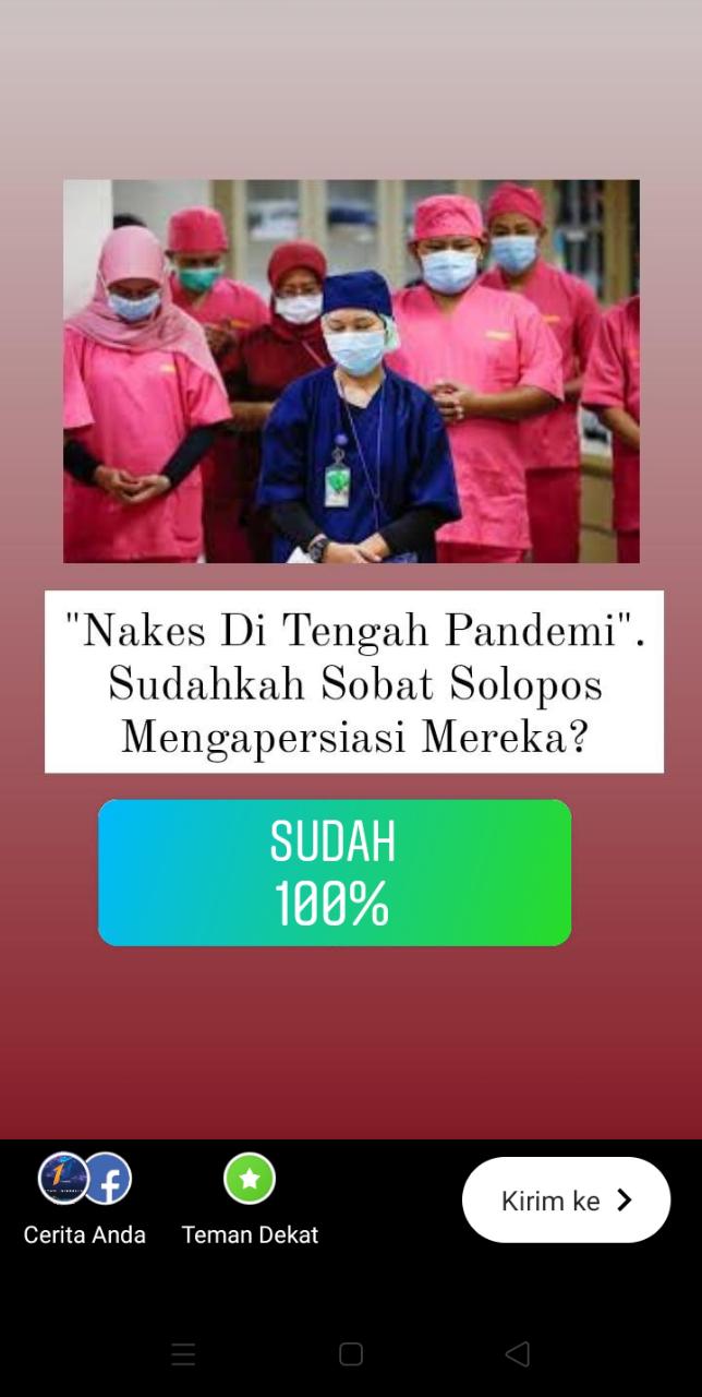 Nakes Di Tengah Pandemi, Pendengar Solopos FM : Apresiasi Mereka Dengan Taat Prokes!