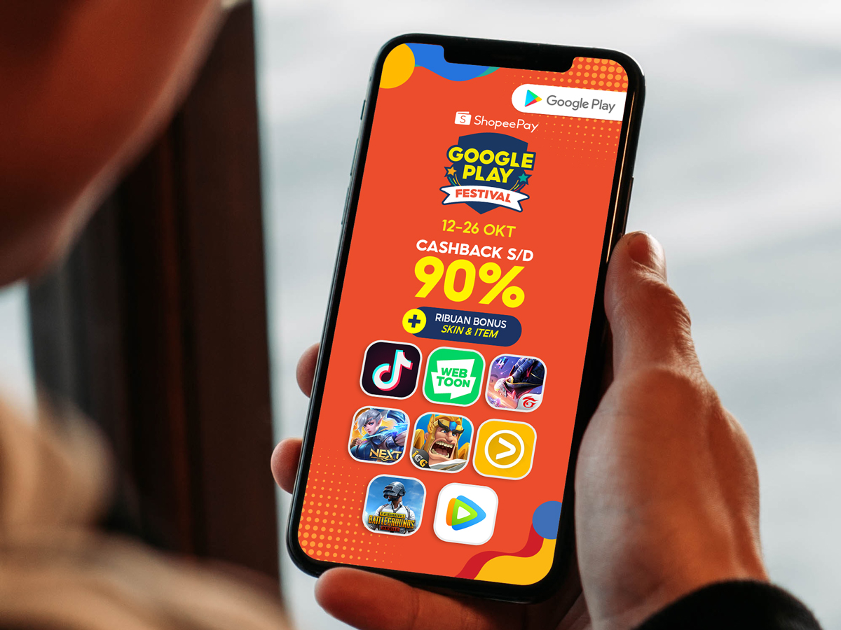 Mudahkan Masyarakat Dapatkan Hiburan Original dan Berkualitas, ShopeePay Kembali Hadirkan Google Play Festival