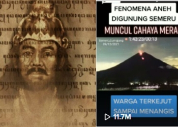 Viral Video Fenomena Aneh di Gunung Semeru, Muncul Cahaya Merah Dikaitkan dengan Ramalan Jayabaya