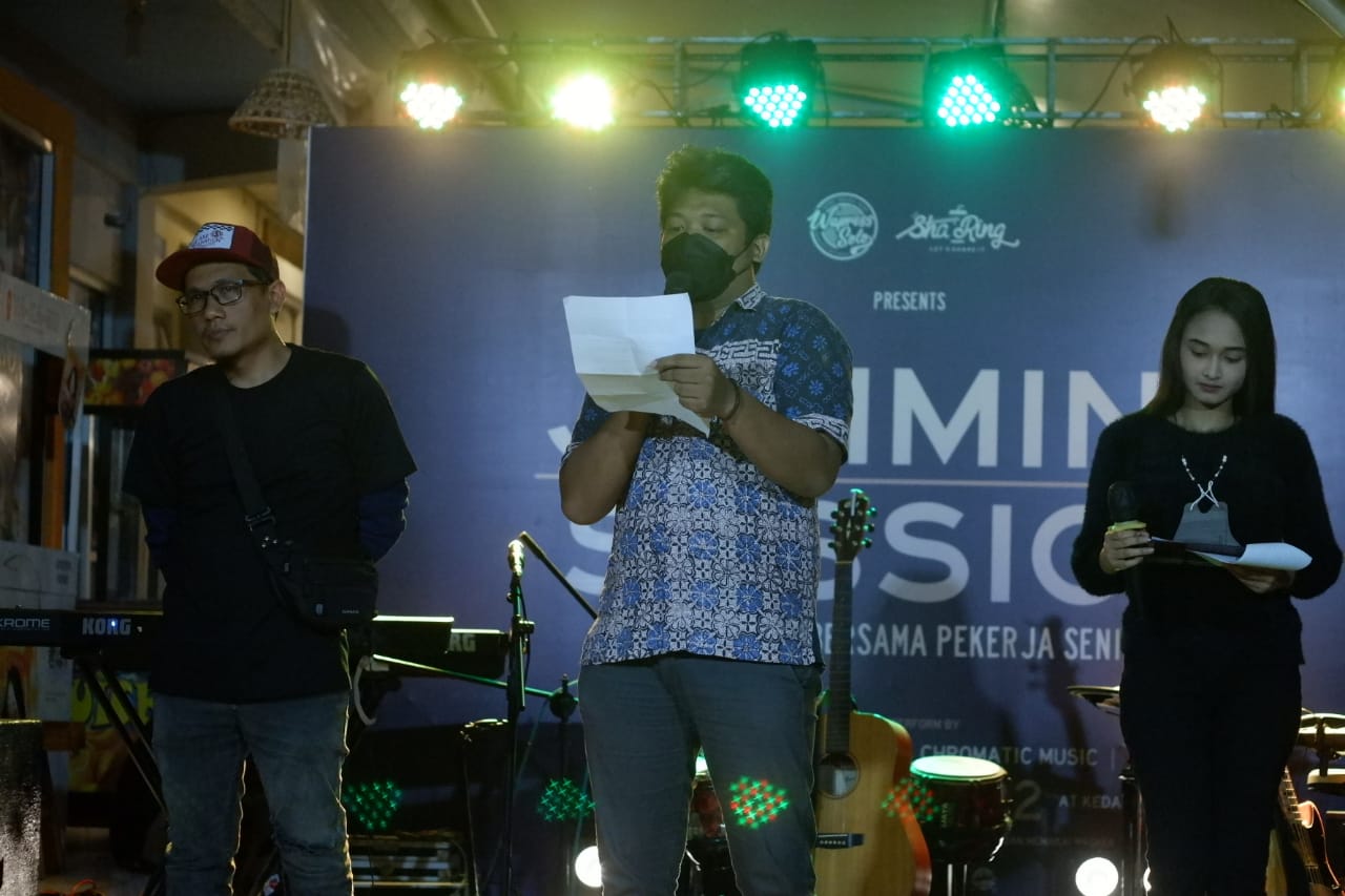Wapress dan Kedai Sharing Gelar Jamming Session dan Doa Bersama Pekerja Seni