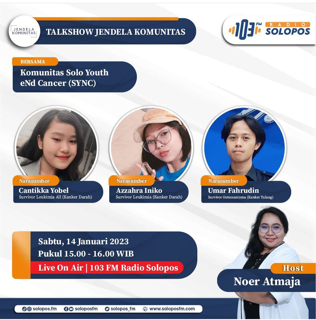 Solo Youth End Cancer Ajak Survivor Cancer Bangkit dari Keterpurukan