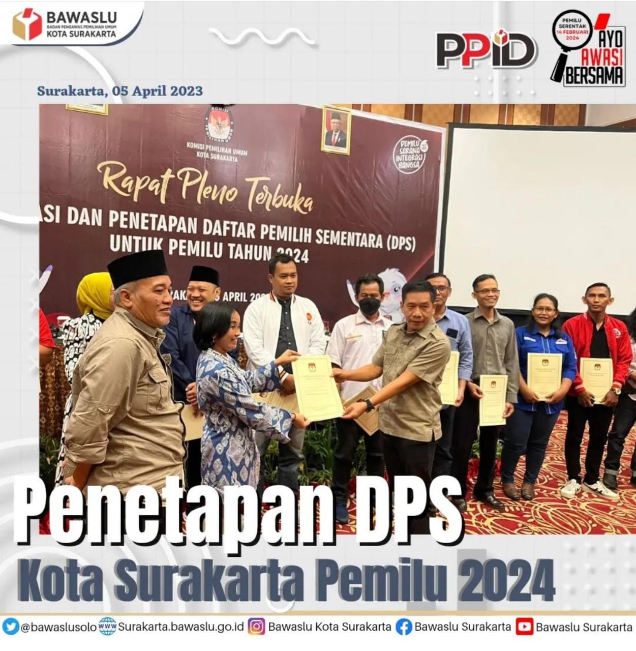 Pleno DPS Kota Surakarta, Bawaslu Minta KPU Taat Regulasi