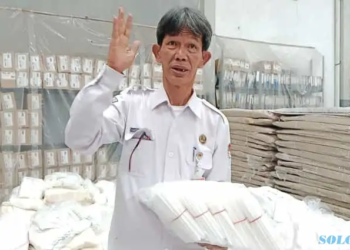 Pengamanan Logistik Pemilu 2024 di Gedung KPU Solo Ketat