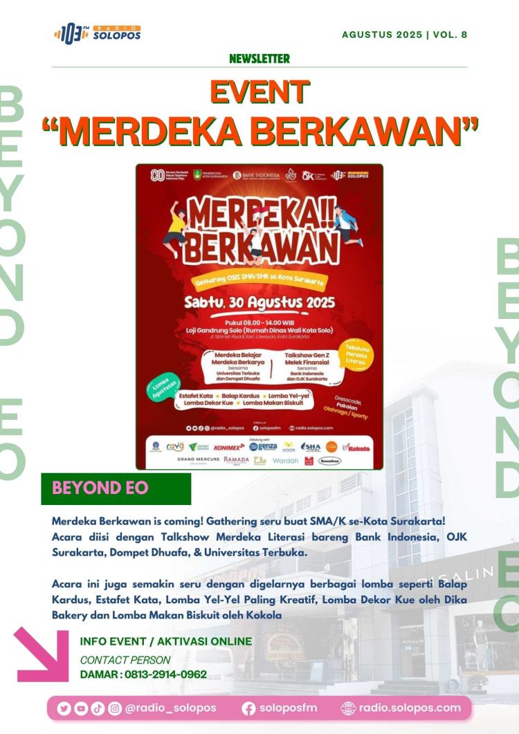 Newsletter Agustus Radio Solopos : Menjaga Semangat Kemerdekaan dan Terus Berinovasi
