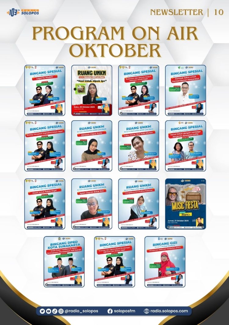 Newsletter Oktober : Radio Solopos Raih Anugerah KPID Jateng 2025