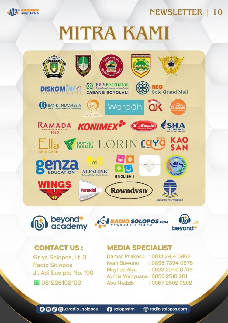 Newsletter Oktober : Radio Solopos Raih Anugerah KPID Jateng 2025