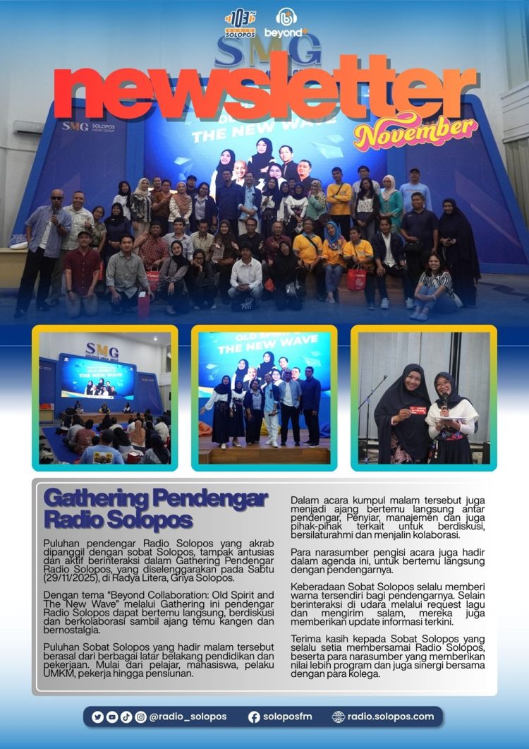 Newsletter November : Terus Bersinergi dan Berinovasi