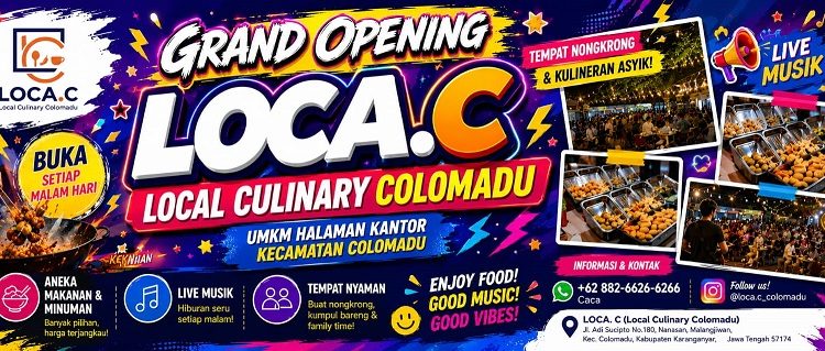 Tampil Beda, Kulineran Malam di Kantor Kecamatan Colomadu Kini Digawangi Anak Muda
