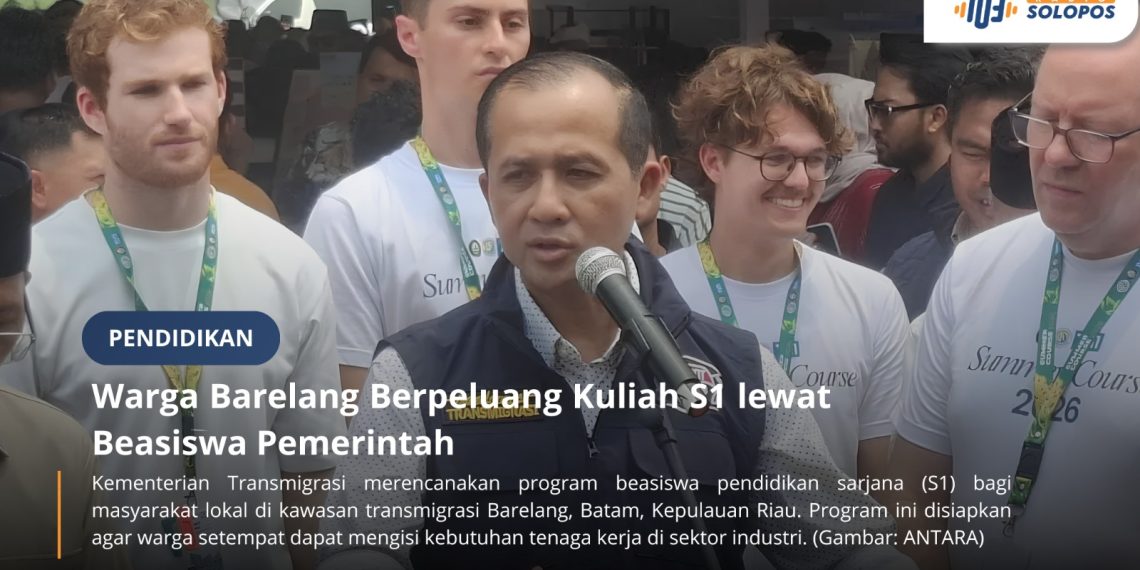 Beasiswa S1 Disiapkan untuk Warga Lokal Kawasan Transmigrasi Barelang