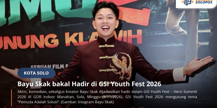 Bayu Skak Bakal Hadir di GSI Youth Fest 2026, Ada Agenda Gratis di Solo!