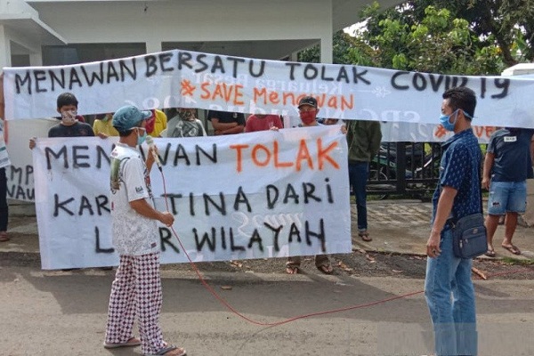 Giliran Warga Menawan Beraksi Tolak Karantina Covid-19 di Kudus