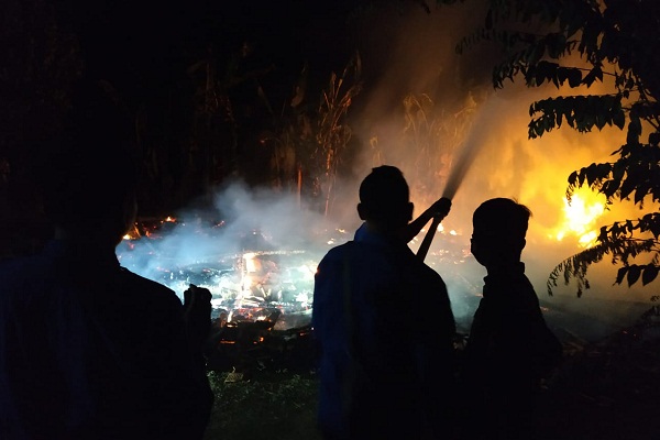 Bakar Sampah, Rumah di Gabus Grobogan Ludes Terbakar