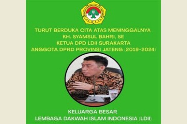 Di Solo, Covid-19 Cabut Nyawa Legislator Jateng & Ketua LDII
