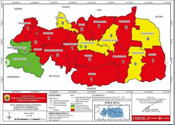 14 Hari Nol Kasus Covid-19, 2 Kecamatan di Grobogan Zona Hijau 