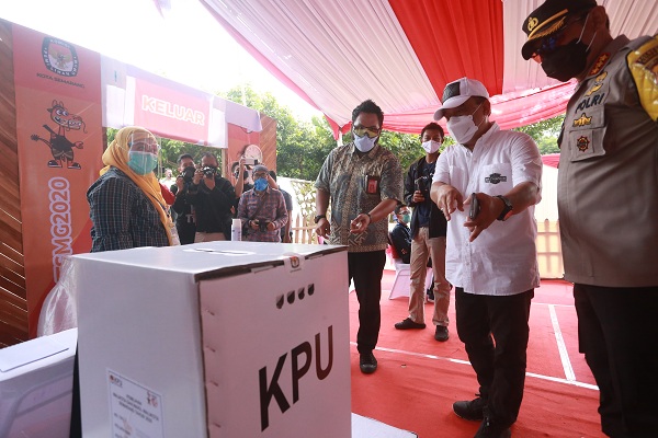 KPU Kota Semarang Gelar Simulasi Pencoblosan Pilkada 2020 Pada Masa Pandemi