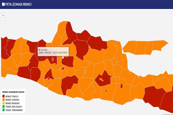 Waspada! Salatiga Masuk Zona Merah Covid-19