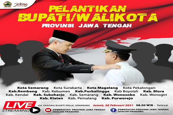 Hanya Pelantikan Kepala Daerah Semarang Raya yang Digelar Langsung, Lainnya Online