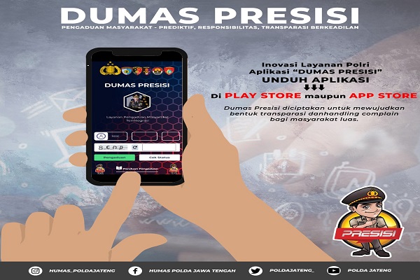 Polda Jateng Luncurkan Aplikasi Dumas Presisi, Apa Itu?