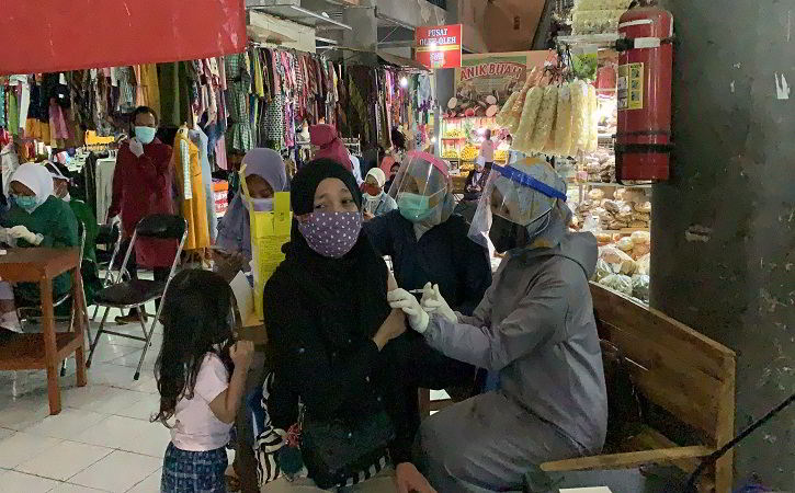 Banyak Pedagang Pasar di Tegal Tolak Vaksin Covid-19