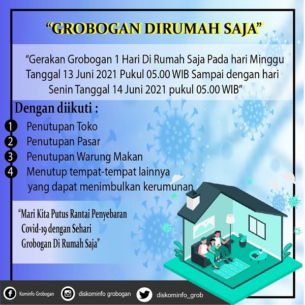 Grobogan Di Rumah Saja, Upaya Pemkab Keluar Dari Zona Merah