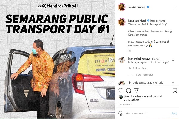 Pamer Naik Taksi Online di Hari Transportasi Umum, Wali Kota Semarang Tuai Kritik