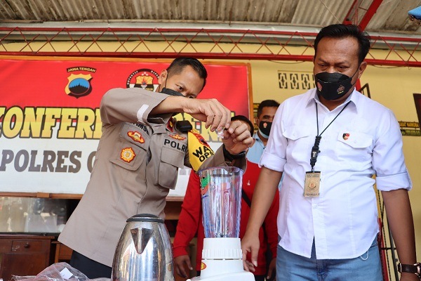 Polres Grobogan Musnahkan Barang Bukti Sabu – Sabu