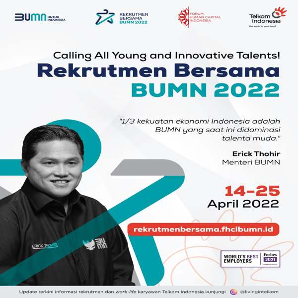 Catat, Telkom Buka Lowongan 11 Bidang Pekerjaan untuk 250 Posisi