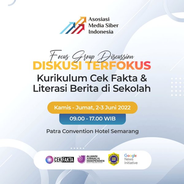 Perangi Hoaks Sejak Usia Sekolah, AMSI Ajak Diskusi Para Pelaku Pendidikan