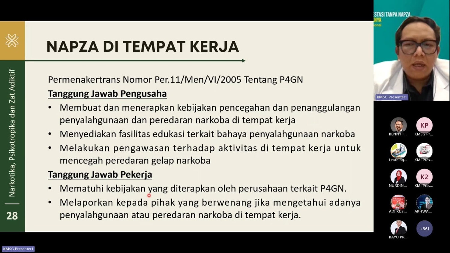 Peringatan Bulan K3 Nasional, Semen Gresik Gelar Learn & Share Cegah Penyalahgunaan Napza