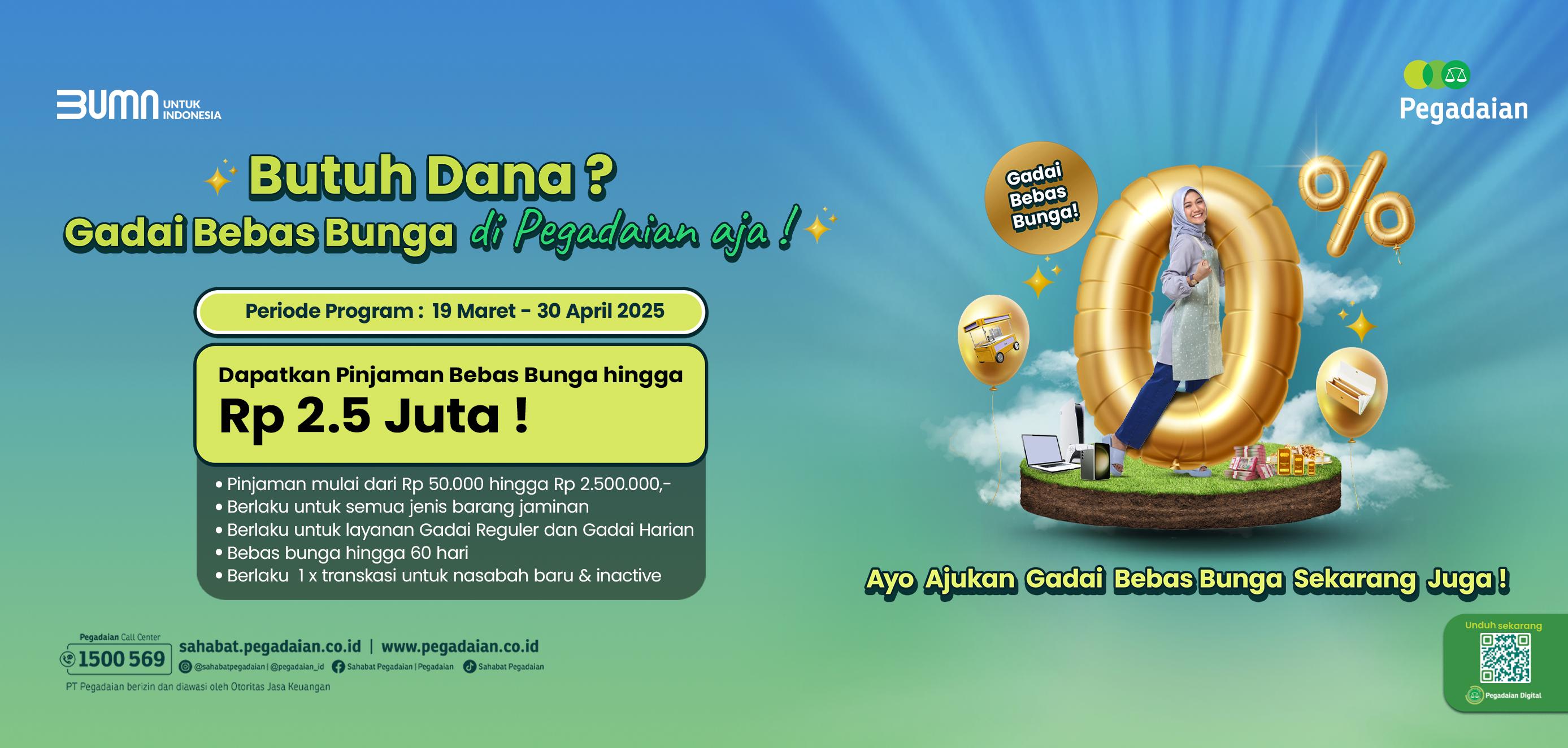 Pegadaian Hadirkan Gadai Bebas Bunga bagi Masyarakat Jelang Mudik Lebaran 2025