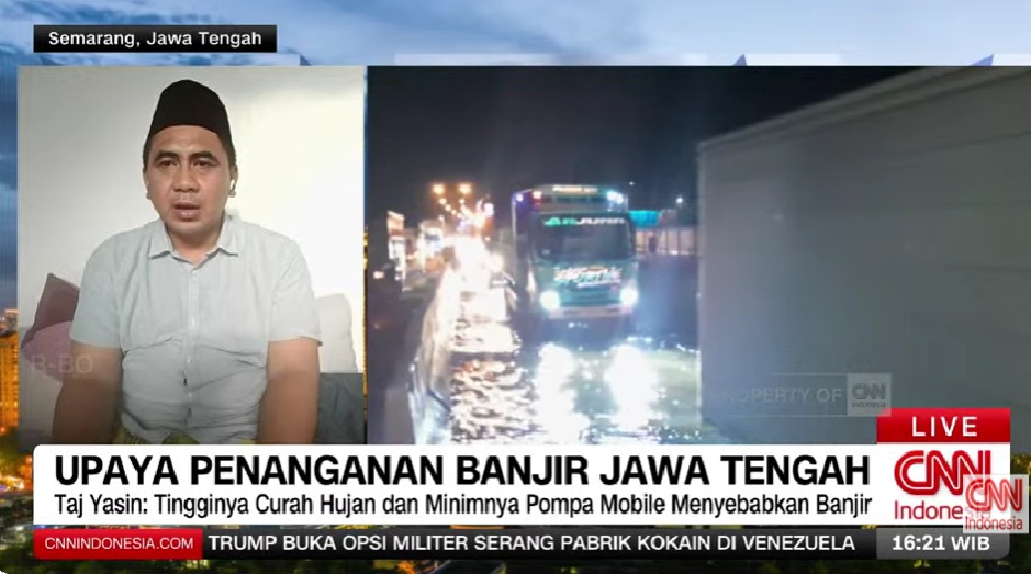Tangani Banjir di Jateng, Wagub Taj Yasin Sebut Pengerahan Tim dan Pemberian Bantuan Logistik