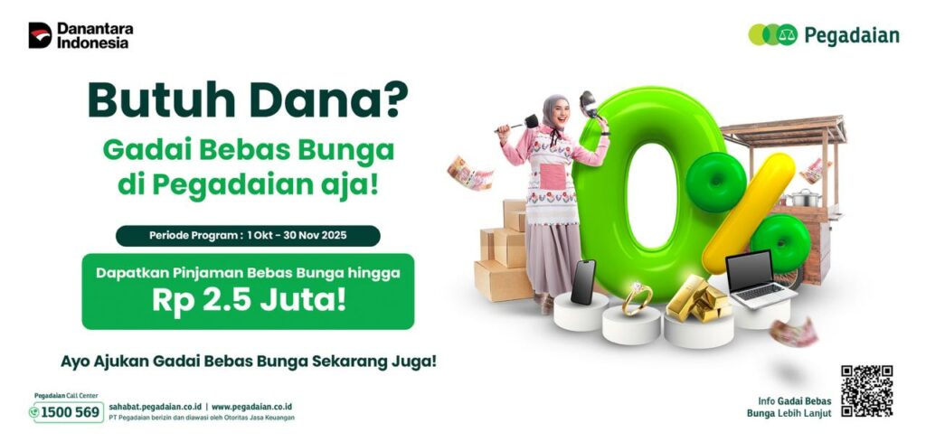 Pegadaian Kembali Hadirkan Program Gadai Bebas Bunga, Solusi Cepat dan Ringan untuk Kebutuhan Finansial Masyarakat