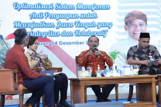 Ketua DPRD Jateng Sumanto saat menjadi narasumber talkshow "Optimalisasi Sistem Manajemen Anti Penyuapan untuk Mewujudkan Jawa Tengah yang Berintegritas dan Kolaboratif" di Gedung Gradhika Bhakti Praja, belum lama ini.(Istimewa)