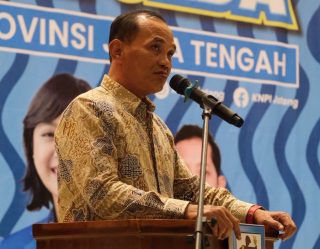 Ketua DPRD Jateng Sumanto saat menghadiri Rapat Pimpinan Paripurna Daerah (Rapimpurda) DPD KNPI Jawa Tengah di Tawangmangu, Kabupaten Karanganyar, Sabtu (6/12/2025). (Istimewa)