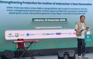 Pegadaian mendukung Gerakan Selamatkan Perempuan Indonesia (SPRIN) berupa vaksinasi HPV (Human Papillomavirus) gratis di Lapangan Banteng, Jakarta Pusat, pada Selasa (23/12/2025). (Istimewa)